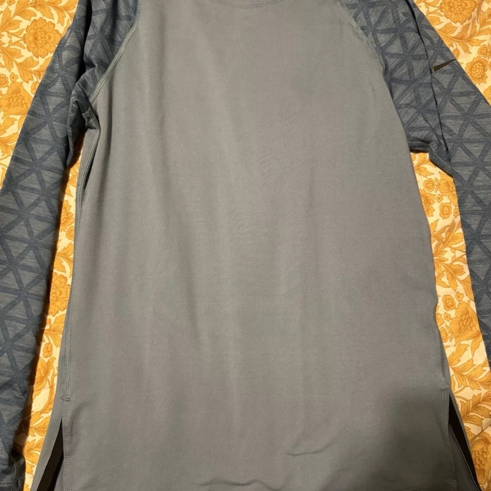 Nike Pro Long-Sleeve Utility Stretch Top Shirt Mens Small Teal Blue 929703 468
